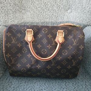 Louis Vuitton Monogram Brown Handbag Speedy 30